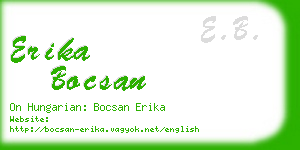 erika bocsan business card